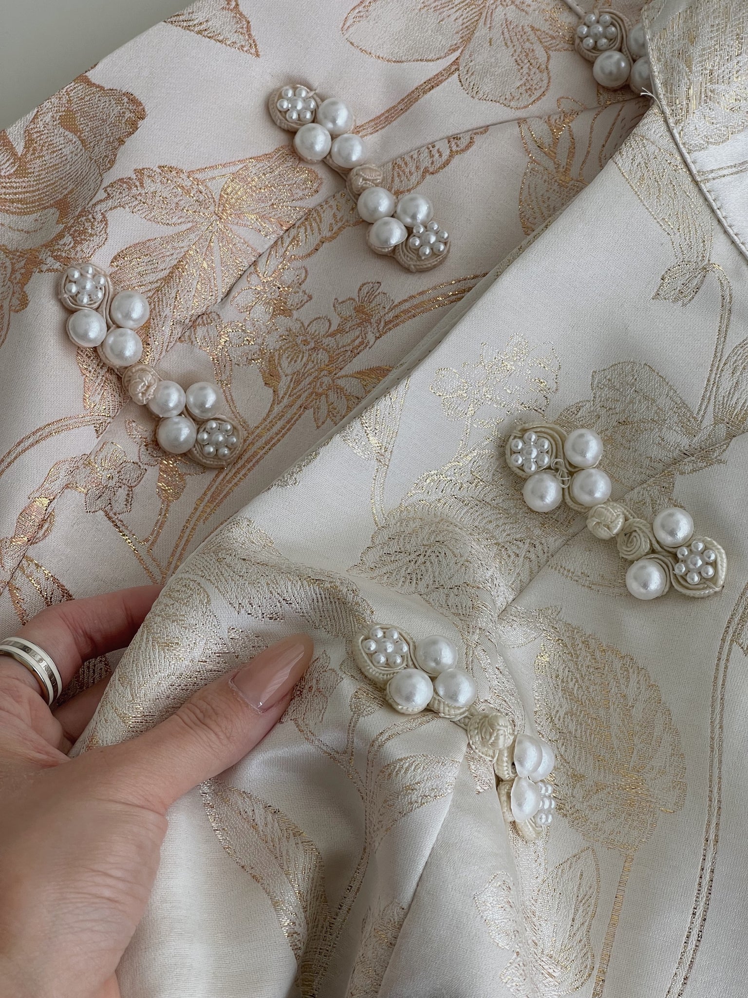 Oriental Bloom Midi Skirt Set / 【香绫花语】金丝古典气质中长裙套装