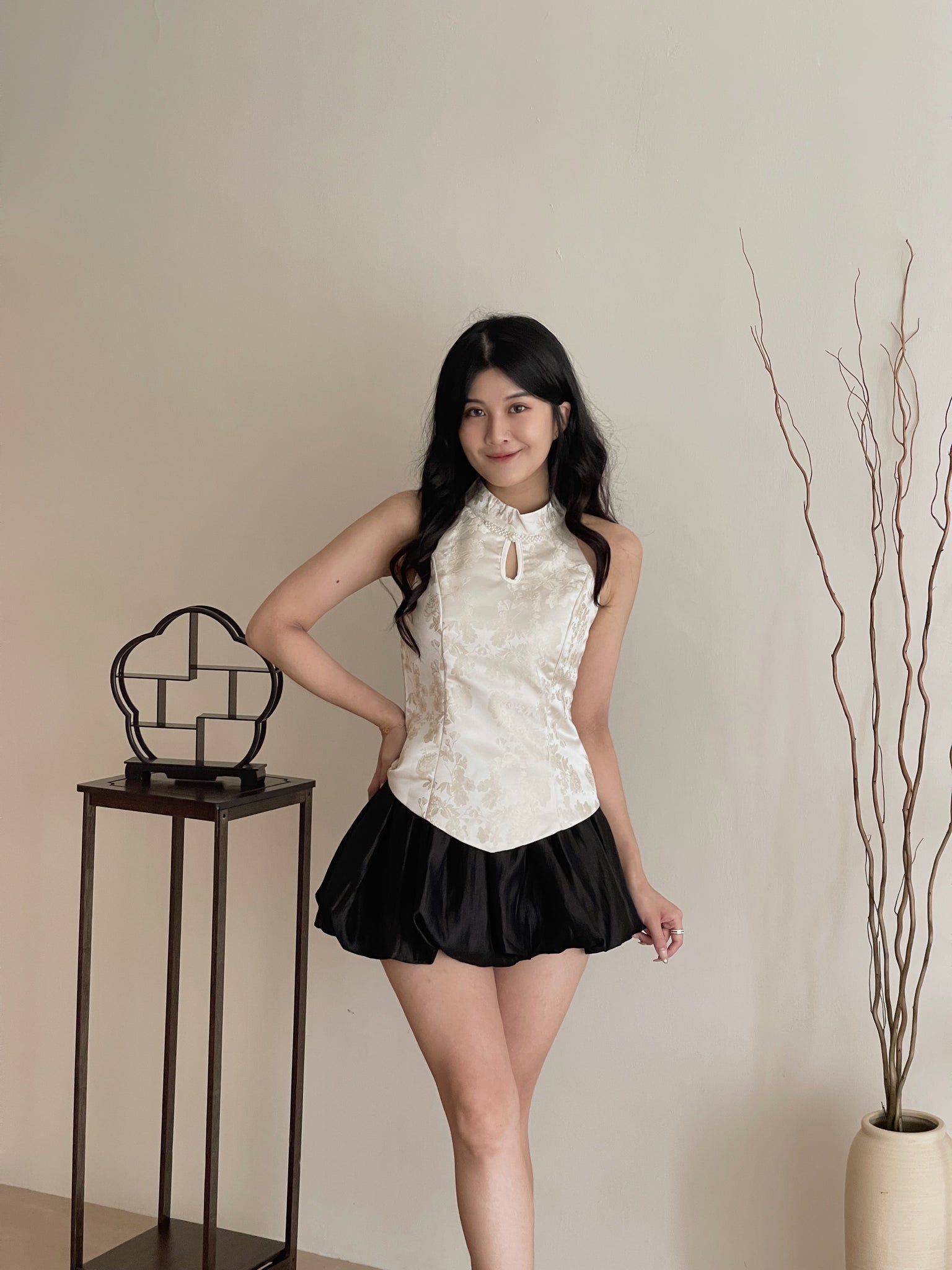 Gleam Cloud Mini Skort / 流光云朵花苞裤裙