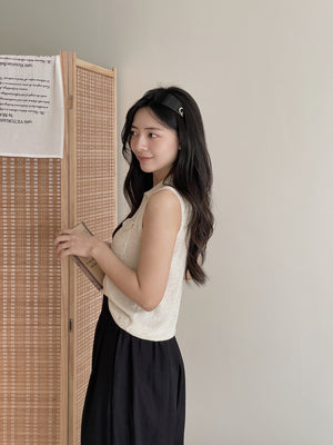 Double Pockets Knit Top / 洋气针织百搭上衣