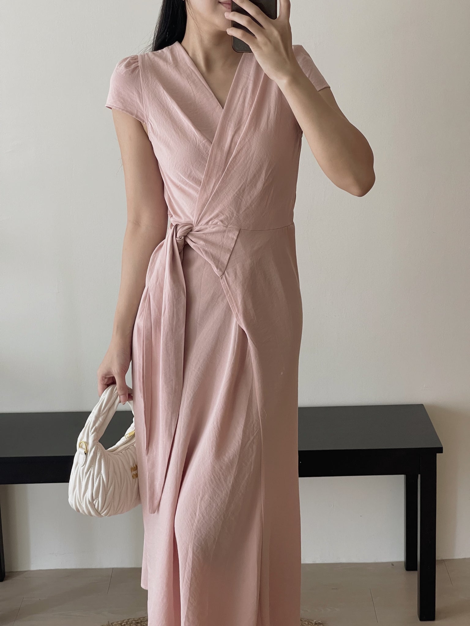 Azalea Wrap Dress / 法式V领收腰气质连身裙