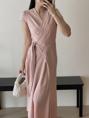 Azalea Wrap Dress / 法式V领收腰气质连身裙
