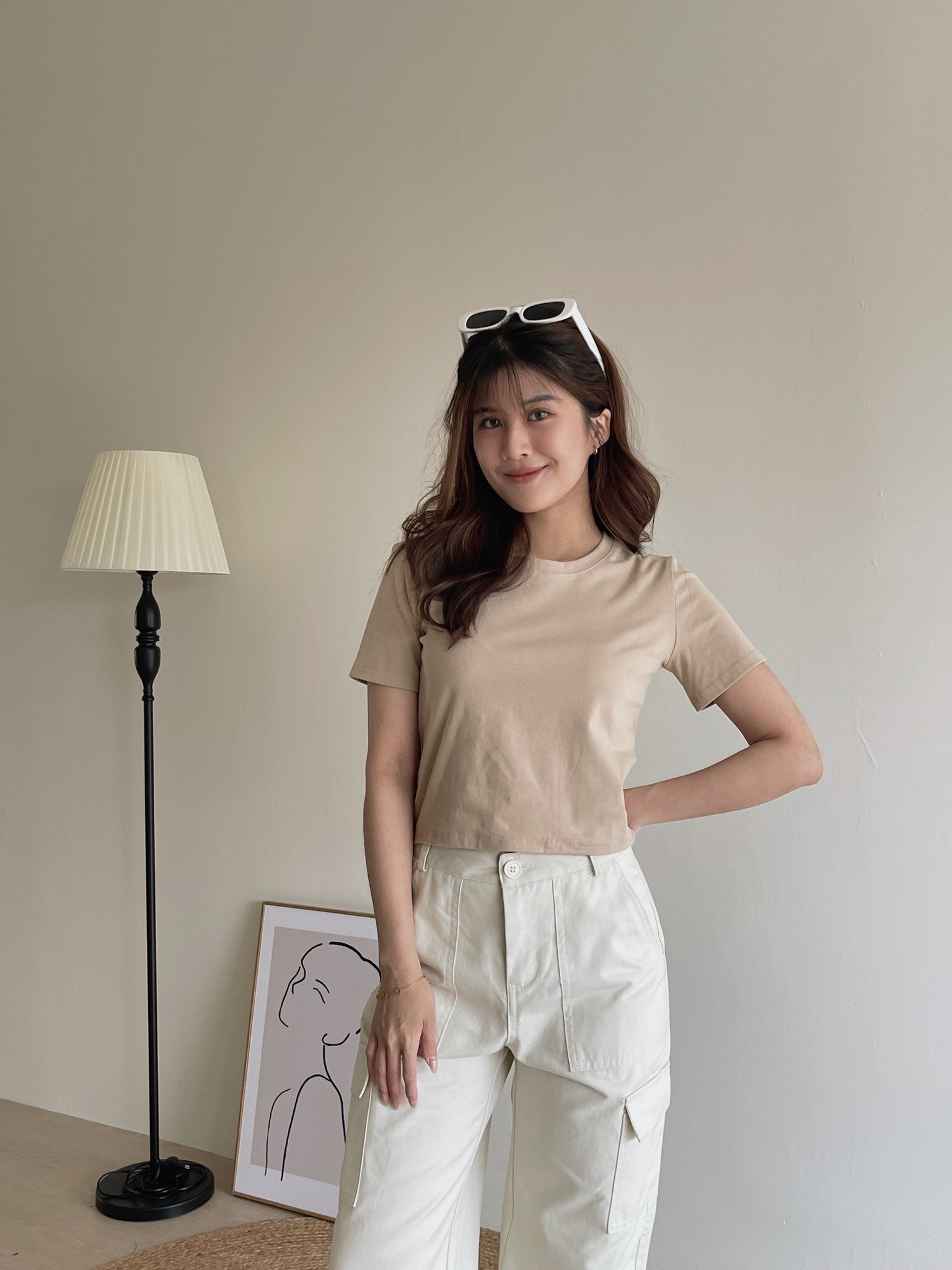 Basic Crop Tshirt / 软棉亲肤圆领T恤