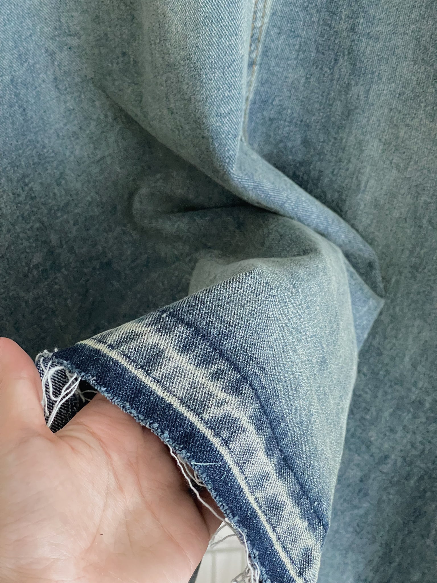 Mermaid Denim Skirt / 鱼尾毛边半身长裙