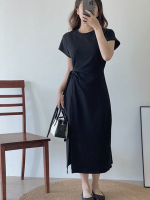 Casual Side Knot Dress / 收腰系带休闲裙