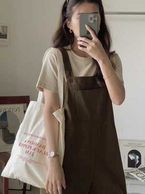 Katz Washed Cotton Overall / 洗水棉背带长裤