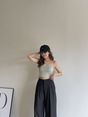 Scoop Neck Padded Singlet / 大领口显瘦胸垫吊带
