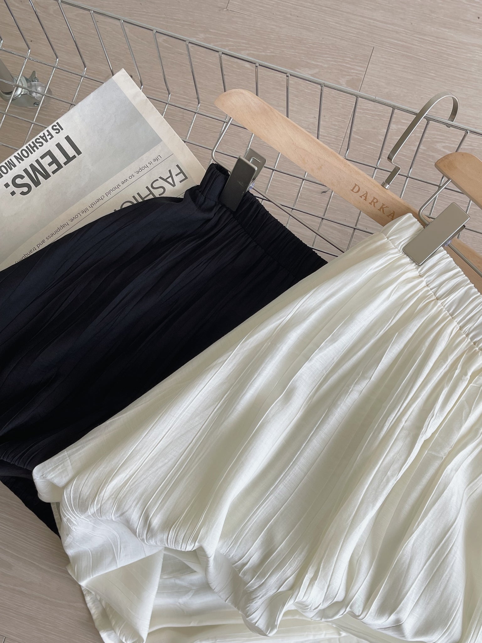 Summer Wide Midi Skirt / 清凉飘逸半身裙
