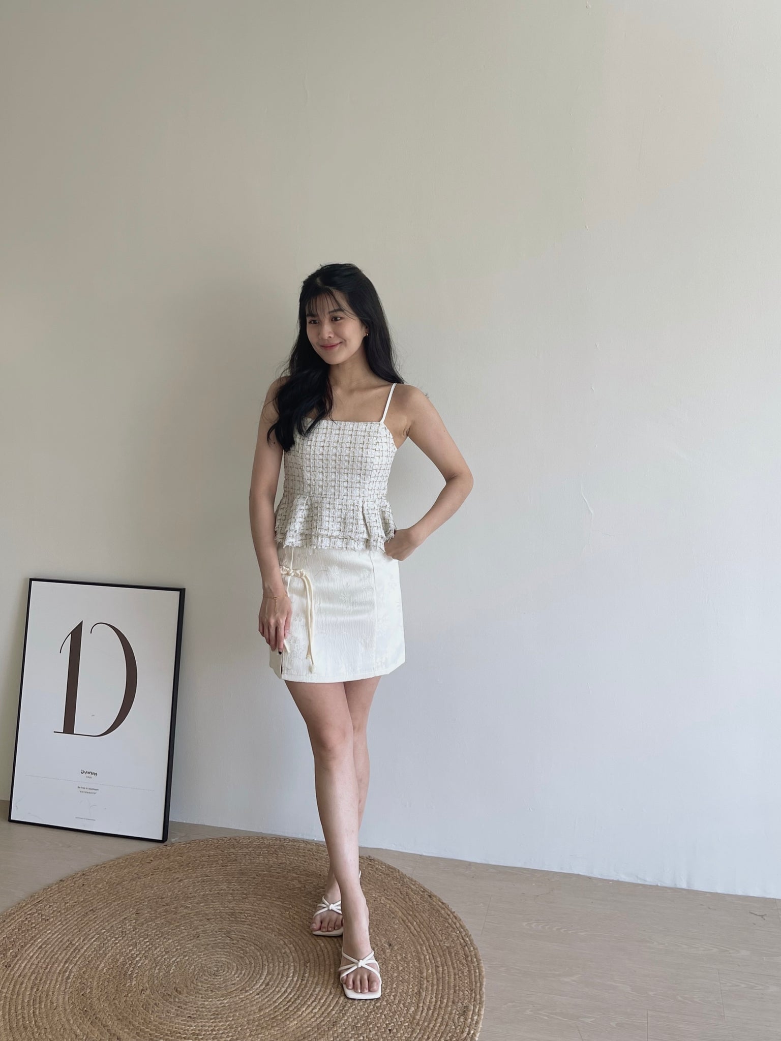 Chinese Buckle Skirt / 编织盘扣提花短裙