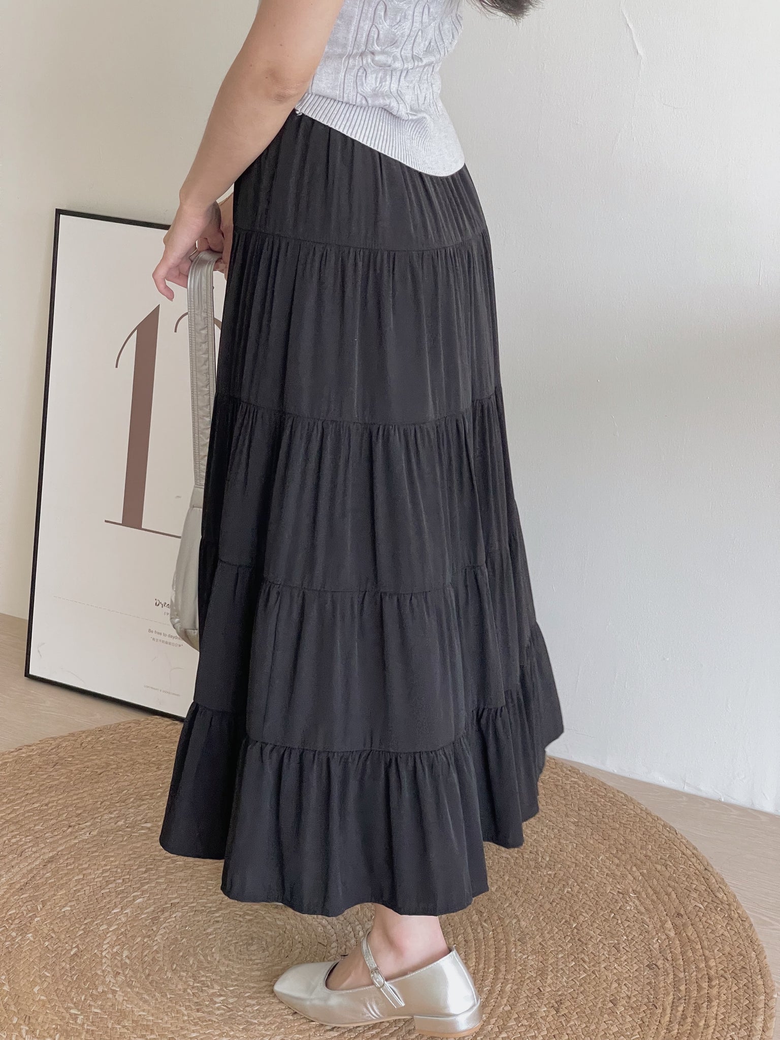 Chiffon Layered Midi Skirt / 温柔雪纺半身裙