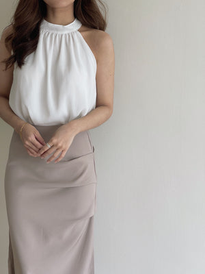 Chiffon Halterneck Top / 雪纺挂脖上衣