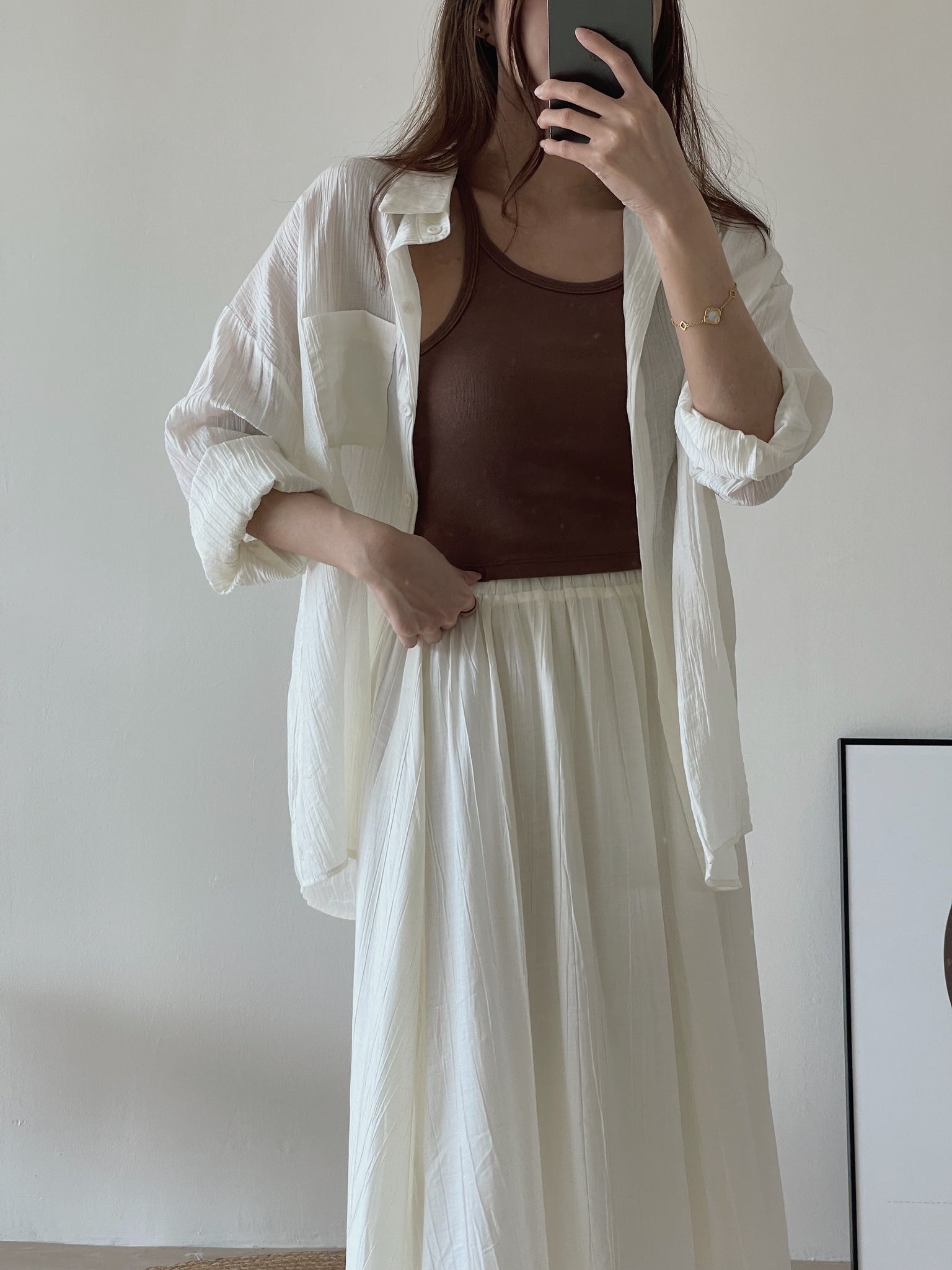 Ootd Sheer Shirt / 肌理感防晒薄衬衫