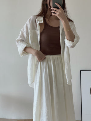 Ootd Sheer Shirt / 肌理感防晒薄衬衫