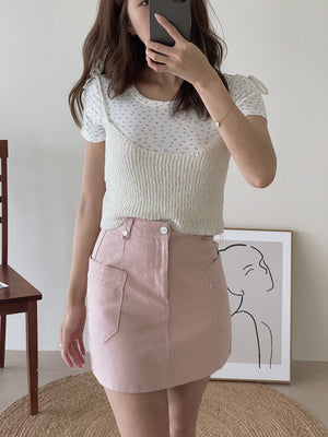 Floral Two Pieces Top / 甜美碎花两件套上衣