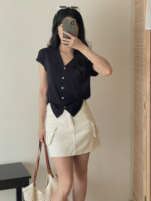Cargo Denim Mini Skirt / 甜酷工装牛仔短裙