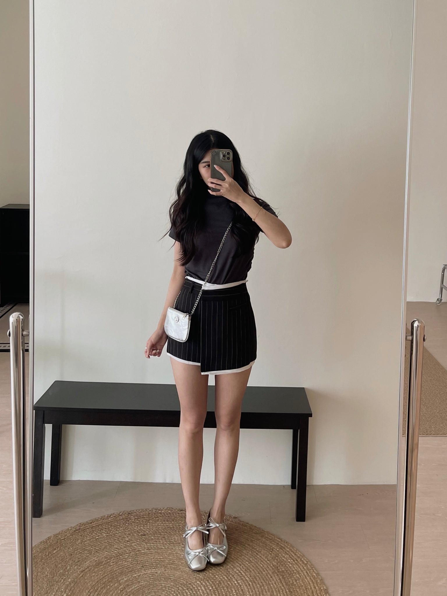 Pendant Mock Neck Top / 小吊坠半高领打底上衣
