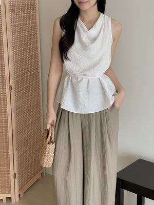 Linen Casual Maxi Pants / 高个子拖地棉麻休闲裤