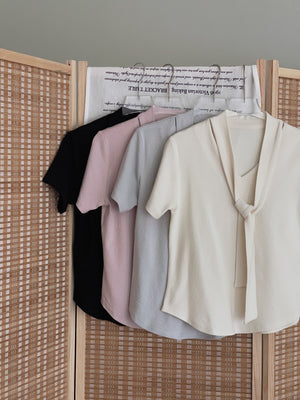 Mochi Tie Tee / 糯叽叽领带针织