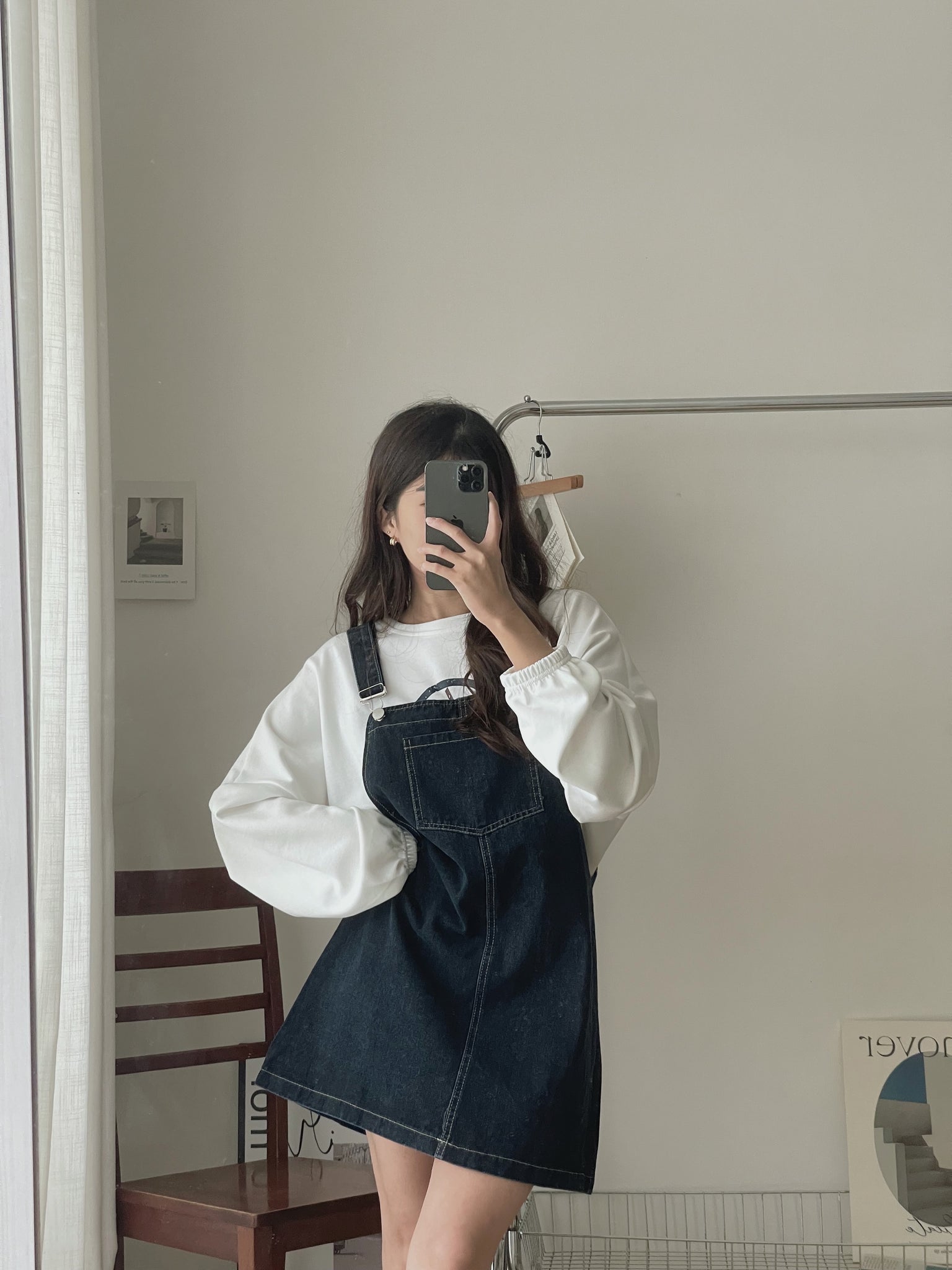 Denim Overall Dress / 俏皮牛仔背带裙