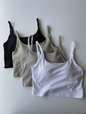 Scoop Neck Padded Singlet / 大领口显瘦胸垫吊带