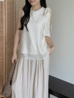 Bow Organza Blouse / 流光纱蝴蝶结小衫