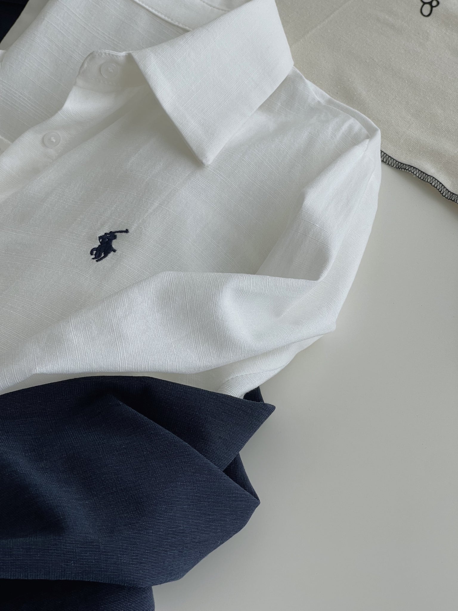 Mini Embroidered Logo Shirt / 小马刺绣通勤衬衫