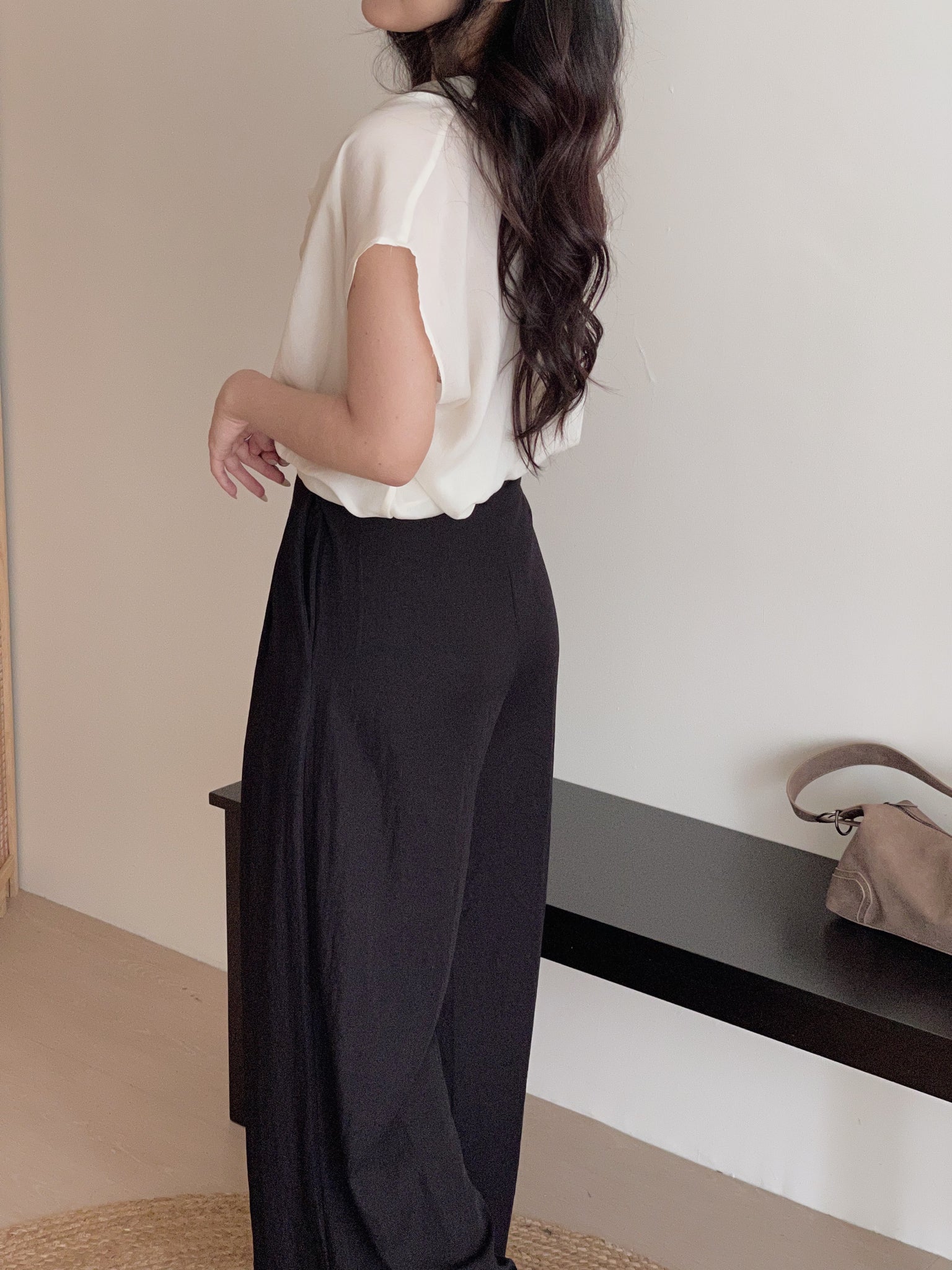 High Rise Relaxed Pants / 松弛感高腰小个子阔腿拖地裤