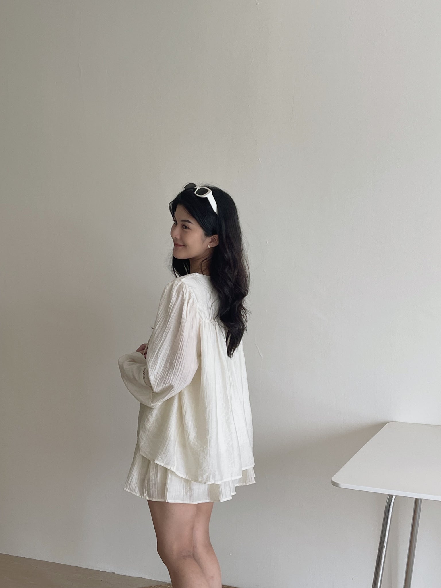 Lyra Ruffle Cloud Set / 甜美镂空编织套装