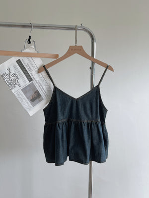 Denim Cute Top / 港风牛仔吊带衣
