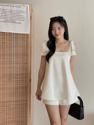 Elegant Satin Bow Set / 名媛气质蝴蝶结缎料套装