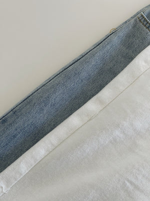 Denim Wide Cropped Pants / 牛仔宽松阔腿九分裤