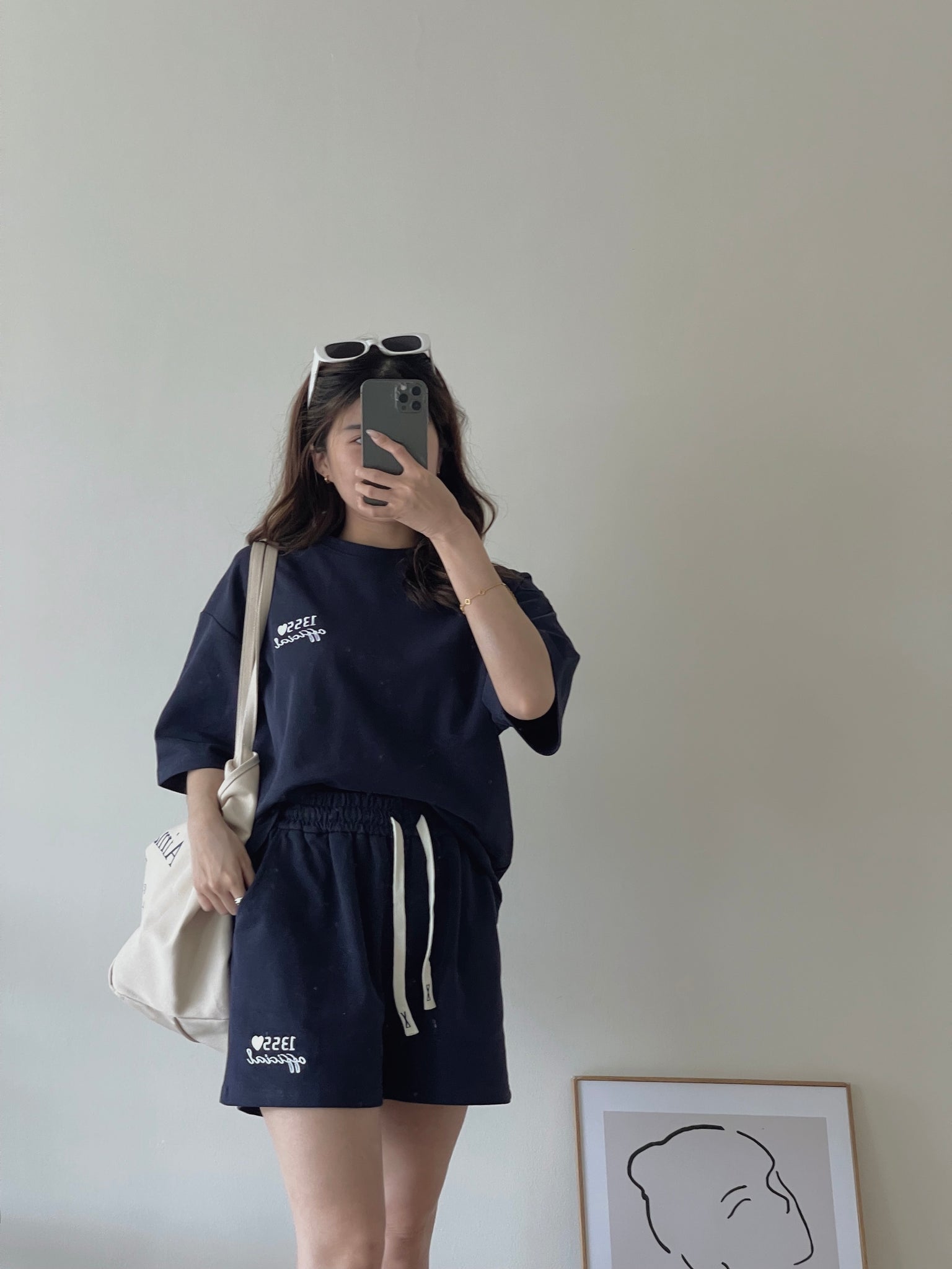 Letters Embroidered Casual Set / 字母刺绣休闲套装