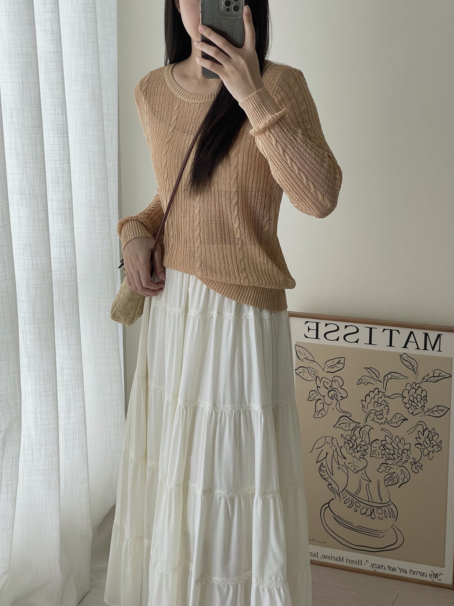 Hole Knit Sweater / 镂空针织长袖衫