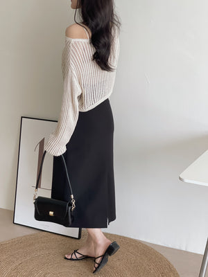 Suit Pencil Skirt / 通勤西装中长裙