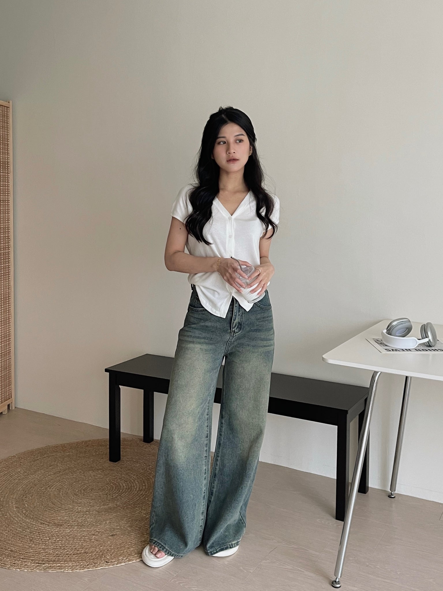 Retro Baggy Jeans Trousers / 复古阔腿拖地牛仔裤