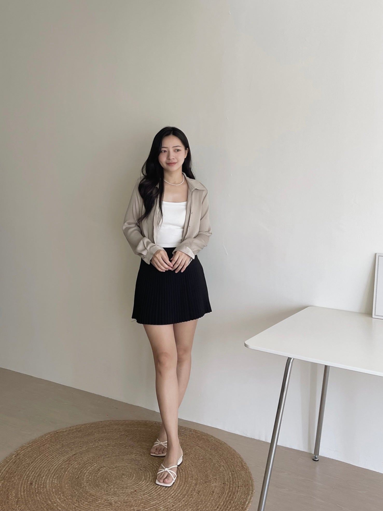 Plain Pleated Skirt / 简约百褶短裙