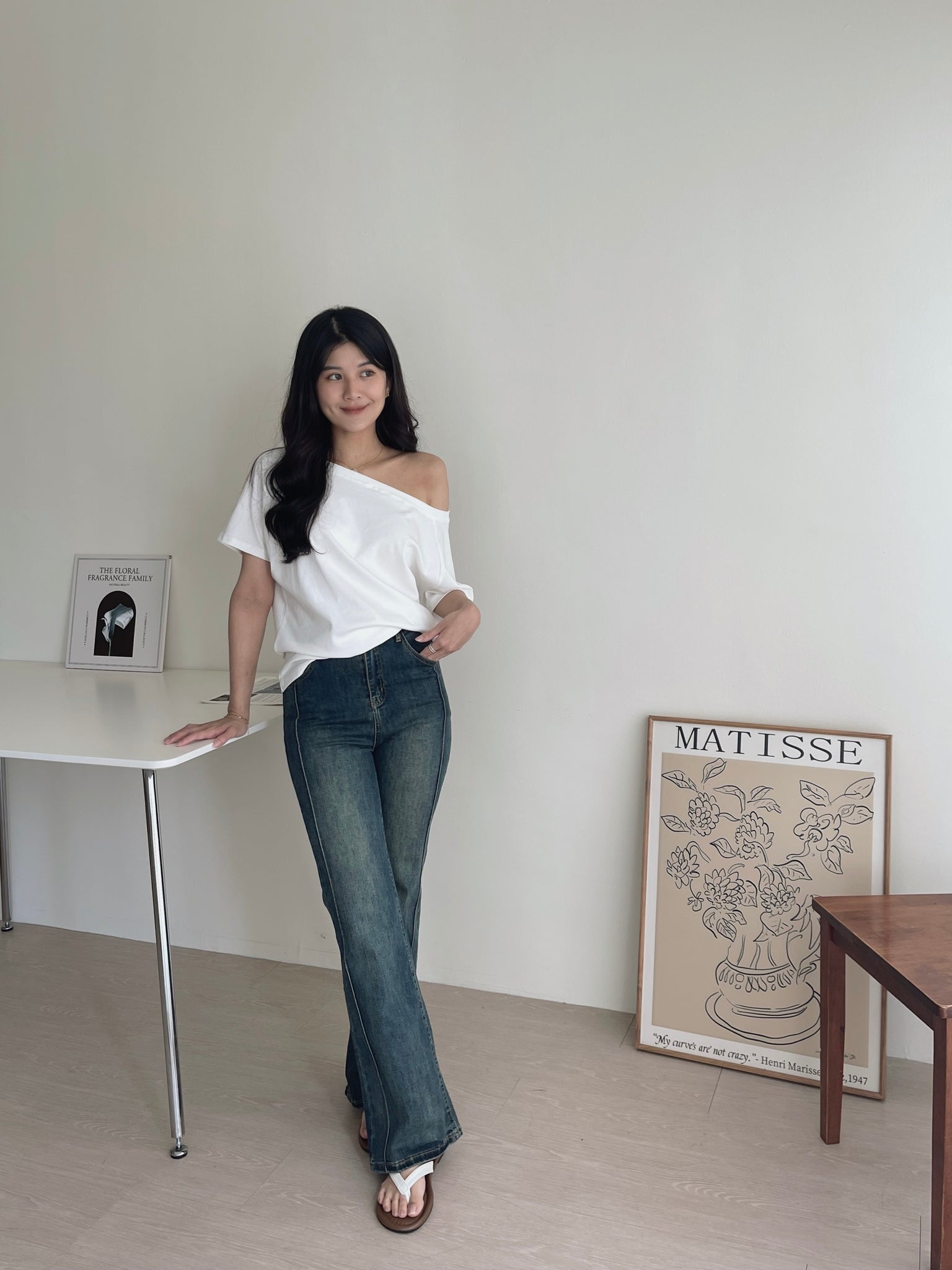 Fit Stretch Bootcut Jeans / 弹力微喇叭牛仔裤