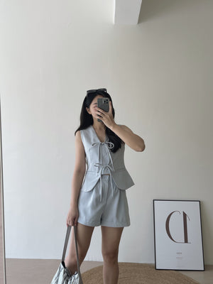 Ribbon Vest Set / 蝴蝶结无袖西装套装