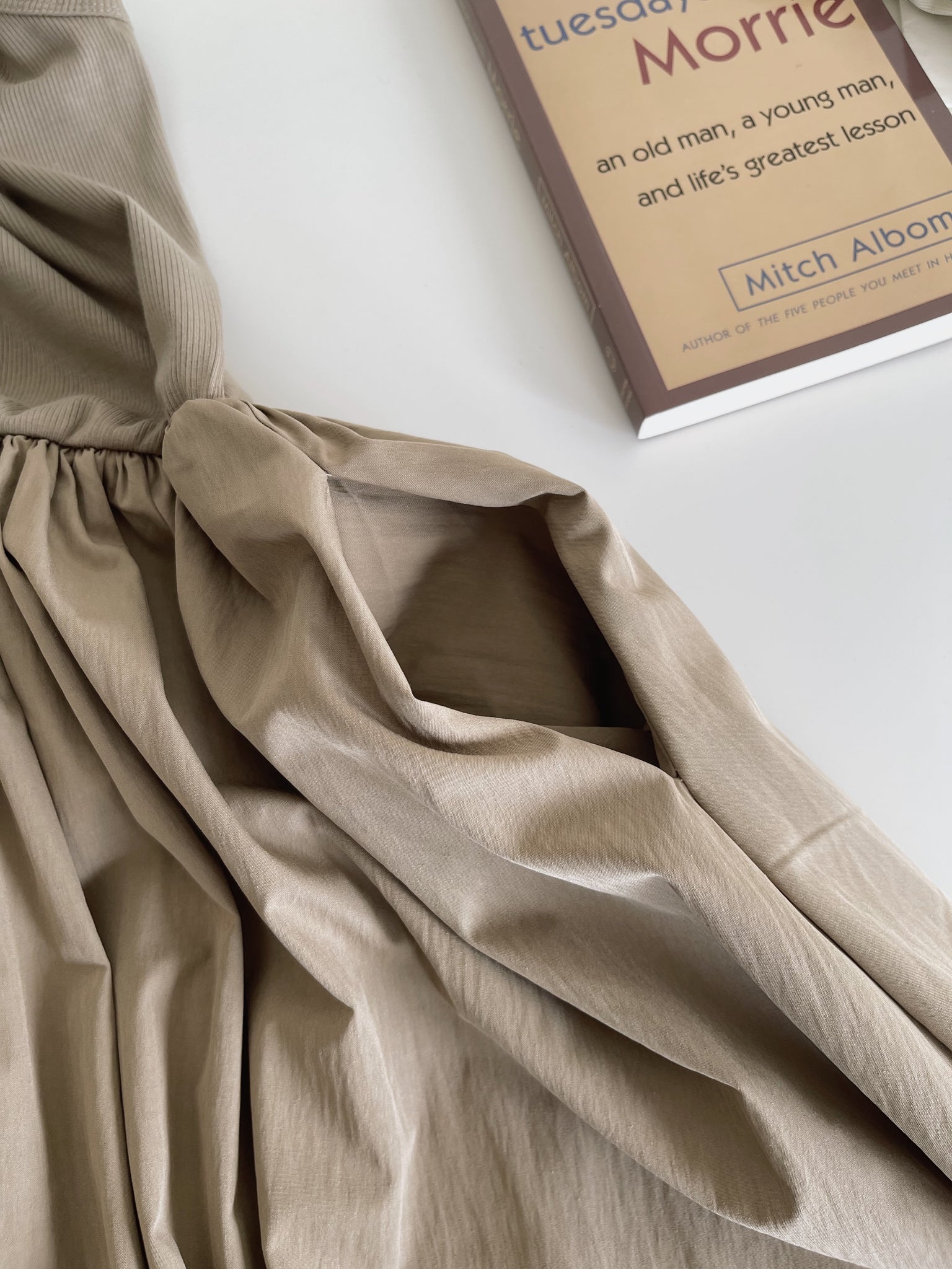 Cassia Ribbed Spliced Dress / 背心拼接连身长裙
