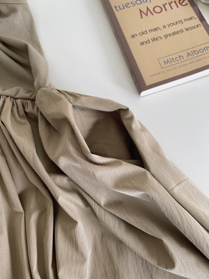 Cassia Ribbed Spliced Dress / 背心拼接连身长裙