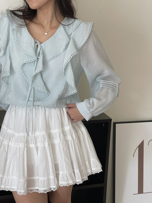 Emmeline Ruffled Blouse / 甜美荷叶衬衣