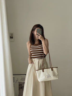 Stripes Stretchy Top / 高弹条纹针织上衣