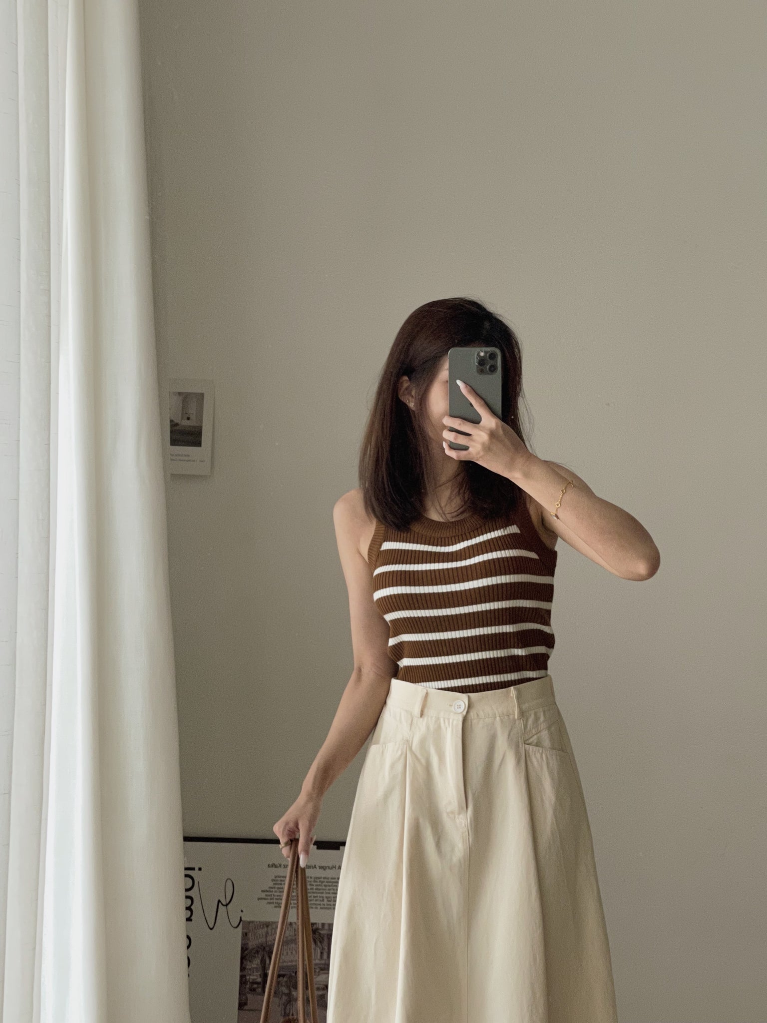 Stripes Stretchy Top / 高弹条纹针织上衣