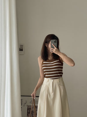 Stripes Stretchy Top / 高弹条纹针织上衣