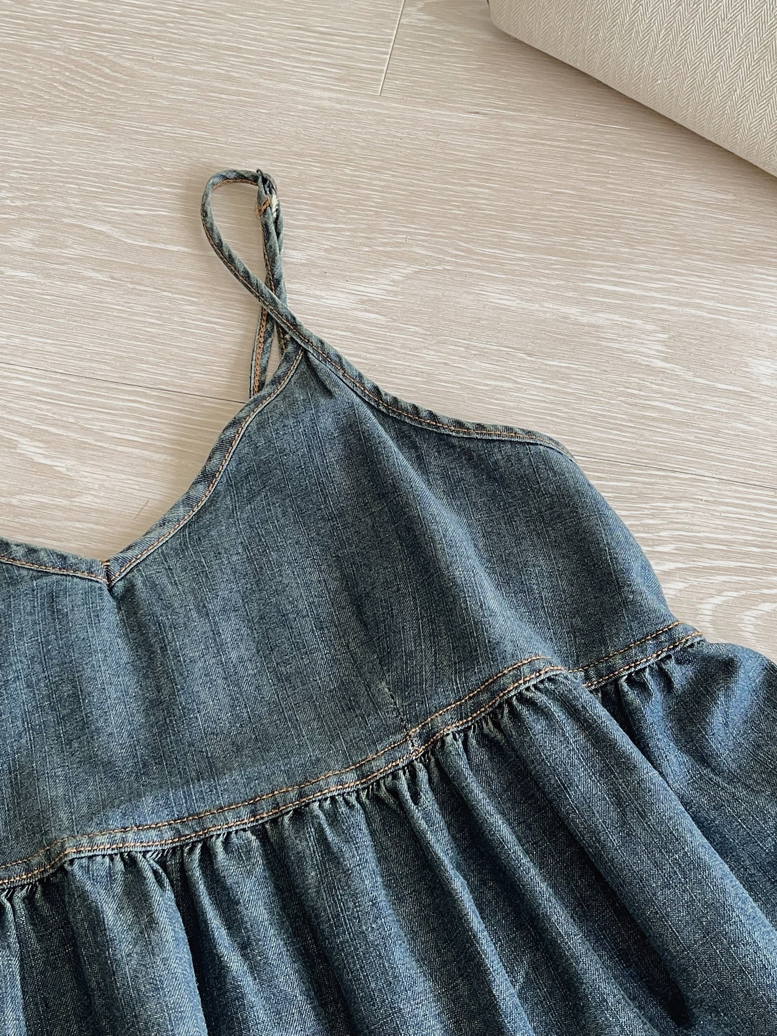 Denim Cute Top / 港风牛仔吊带衣