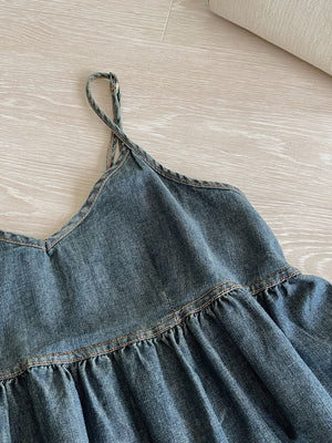 Denim Cute Top / 港风牛仔吊带衣