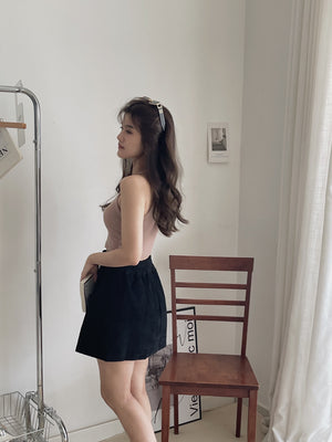 Halterneck Padded Top / 挂脖显锁骨胸垫上衣