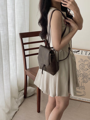 Puff Hem Babydoll Dress / 背心拼接花苞连身裙