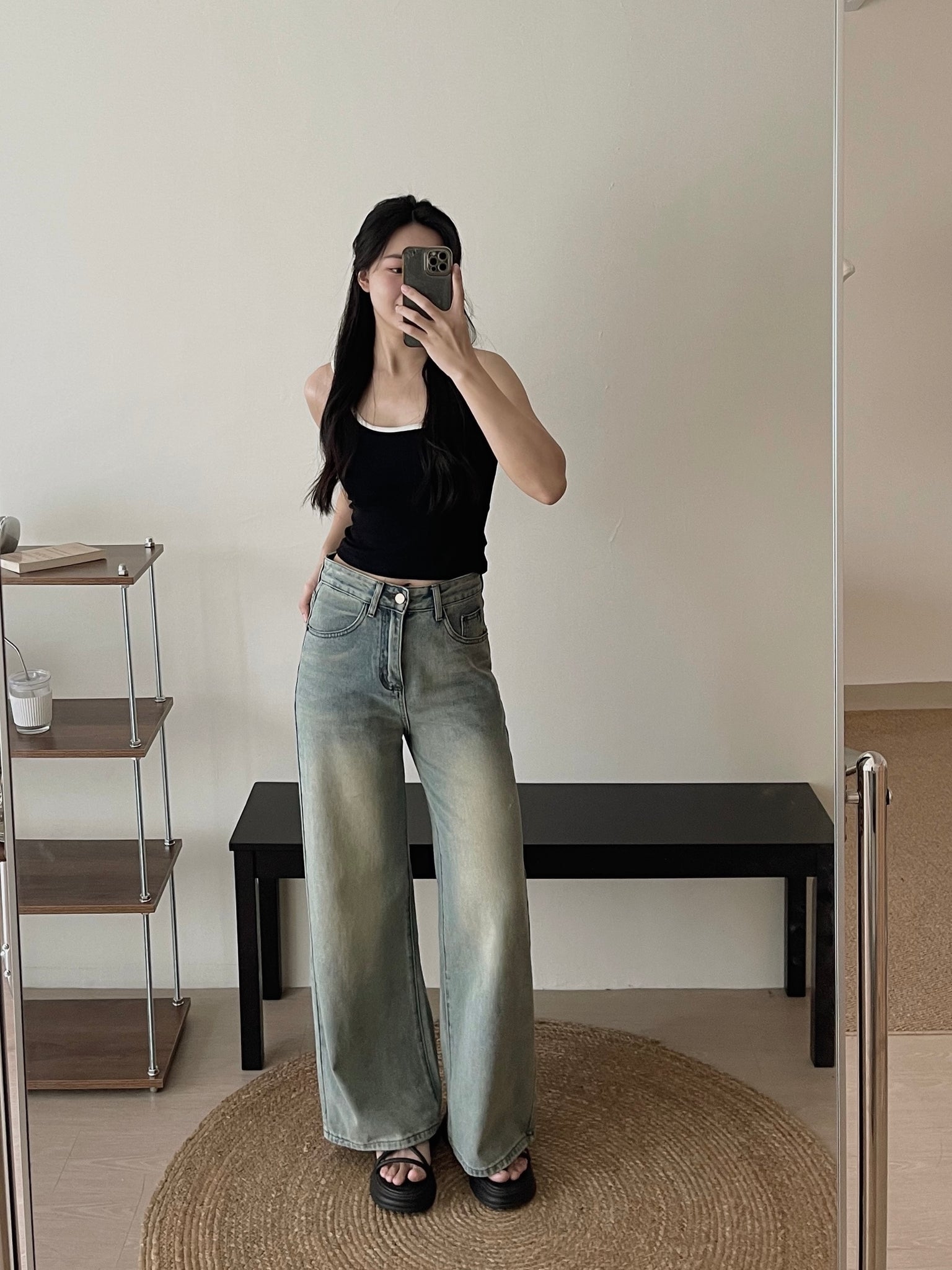 Contrast Trim Padded / 撞色边吊带胸垫背心