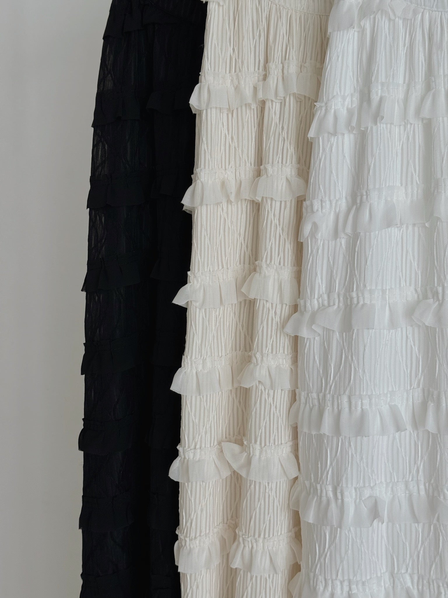 Ruffles Layered Dress / 度假风木耳边长裙