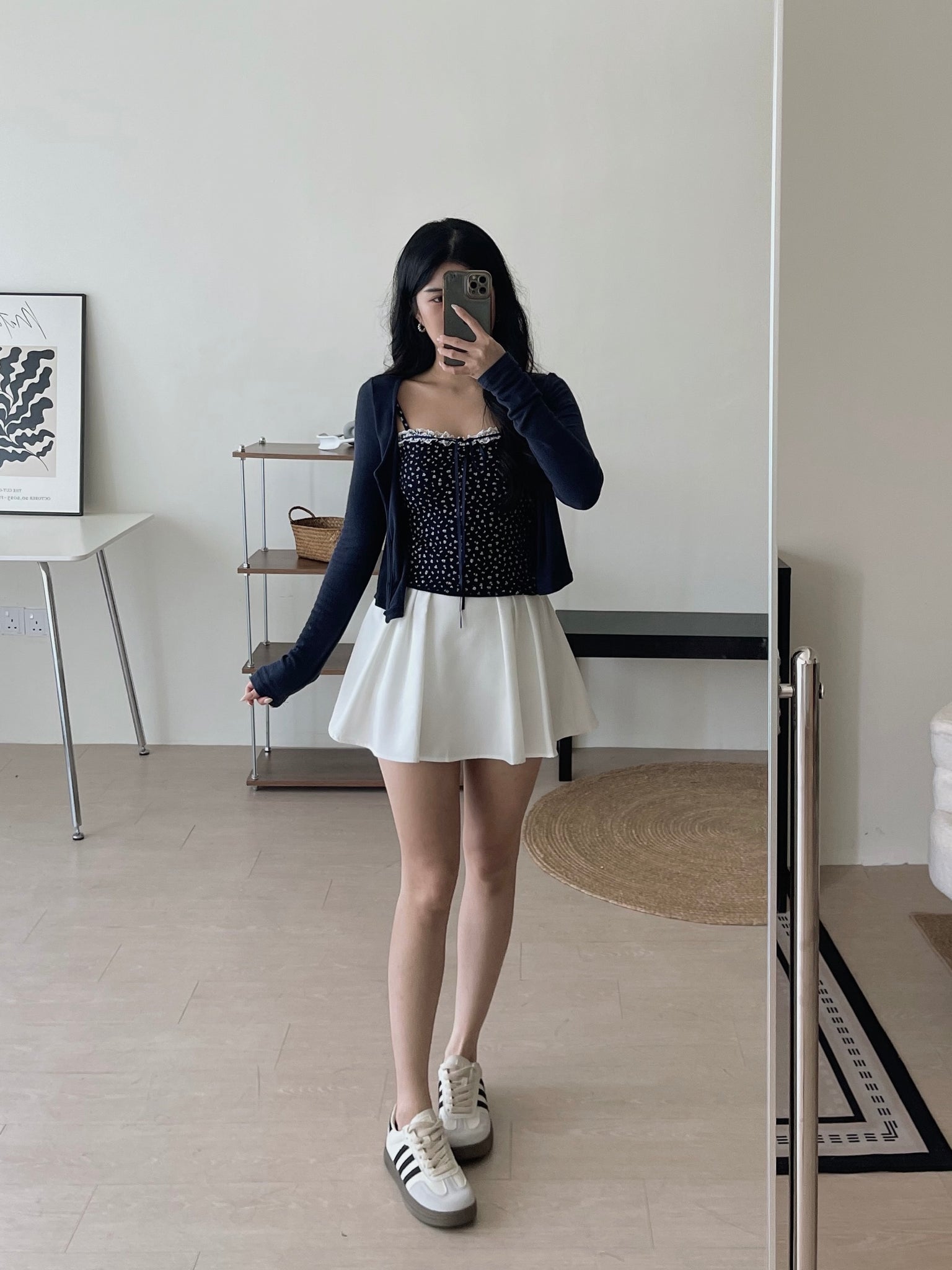 Floral Cami Two-pcs Set / 甜美碎花背心两件套